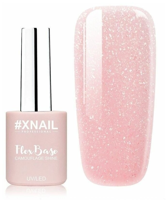 Каучуковая база для ногтей XNAIL PROFESSIONAL Flex Base Camouflage 10 мл 18 розовый
