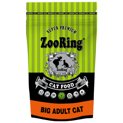 Сухой корм ZooRing для взрослых кошек крупных пород 350 г