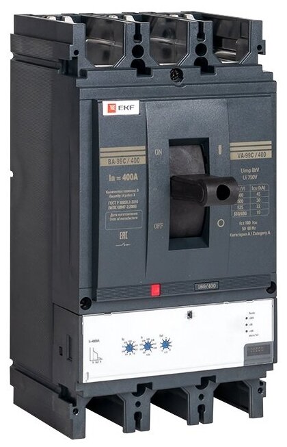 Выключатель автоматический 3п 400/400А 45кА ВА-99C Compact NS PROxima EKF mccb99C-400-400 - фотография № 1