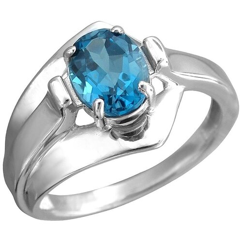 фото Эстет кольцо с 1 топазом из серебра 48к353108, размер 17