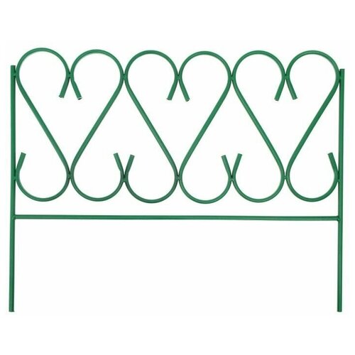 Заборчик садовый Изящный (5 секций в комплекте, длина 68 см, высота 54 см)