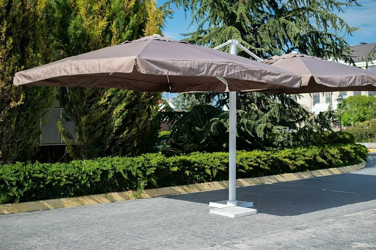 Зонт двойной Мадрид 3*3м, цвет песочный - фотография № 2