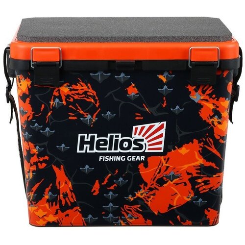 helios ящик рыболовный helios двухполочный зелёный t hs fb2 g Ящик рыболовный зимний Helios SHARK, цвет оранжевый (HS-IB-19-SHO)