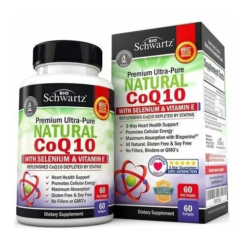 Коэнзим Q10 CoQ10 BioSchwartz 200 мг (60 капс)