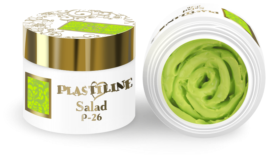 Гель-пластилин для лепки на ногтях, гель для дизайна, цвет салатовый P-26 Salad, 5 мл.