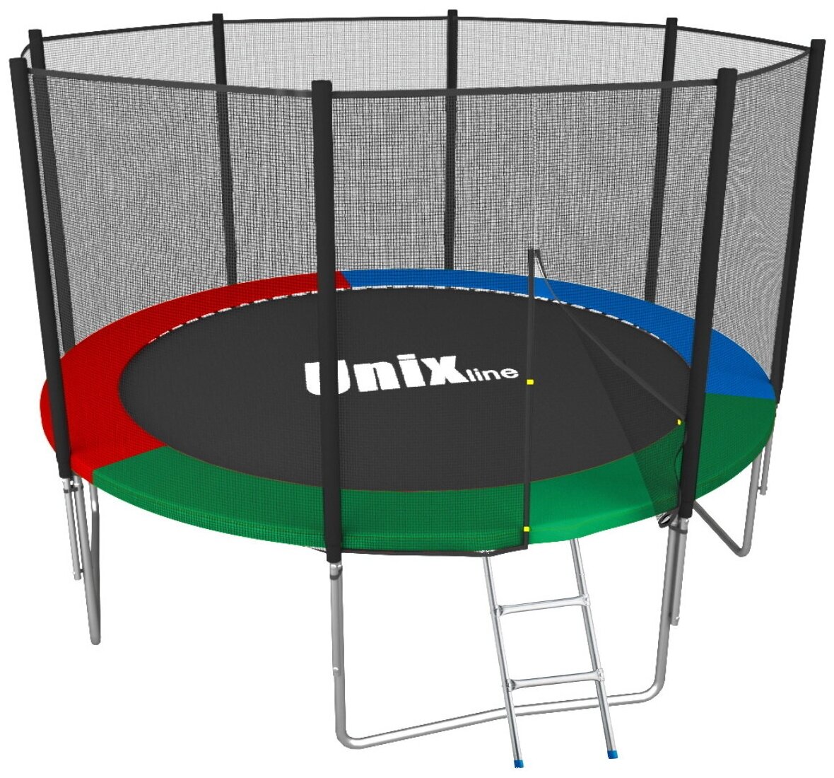 Каркасный батут Unix Line 8ft Simple (outside) 244х244х241 см (лестница в подарок) мультиколор