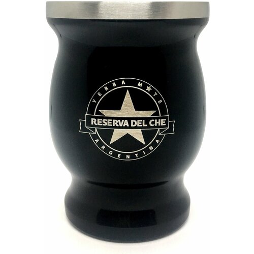 Сосуд (калабас) для мате металлический, 240 мл, черный