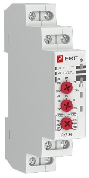 EKF rkf-34 Реле контроля фаз RKF-34 EKF PROxima .