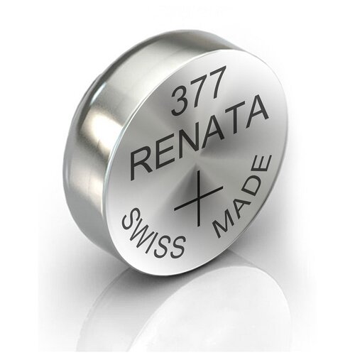 Батарейка renata 377 1шт батарейка renata 377 10шт элемент питания рената 377 в10 sr626sw без ртути 10шт