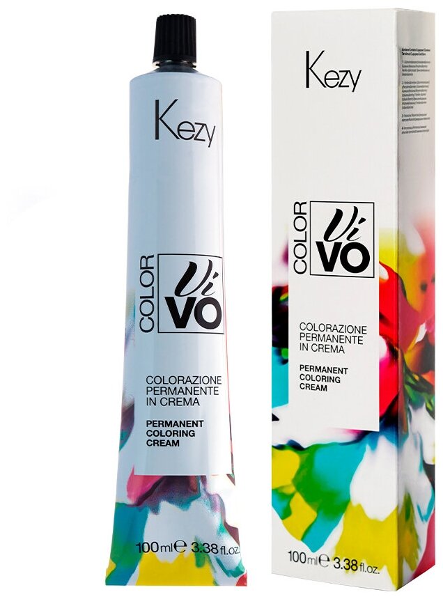 Kezy, Крем-краска Color Vivo No Ammonia 5.51 Светлый брюнет венге “тон в тон”, 100 мл