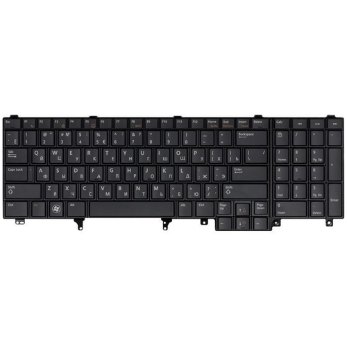 Клавиатура для Dell Latitude M4600 русская, черная без стика клавиатура для ноутбука dell e5520 e6520 m4600 черная без стика