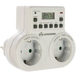 Электронная розетка-таймер Elektrostandard TMH-E-5 16A x2 IP20 /Белый a026138 15902548 - изображение