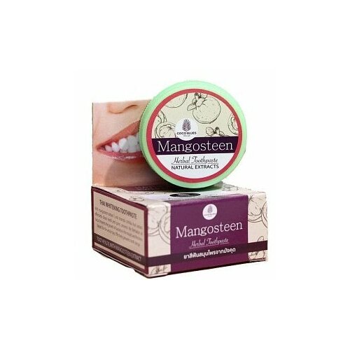 Coco Blues Herbal Toothpaste Mangosteen Тайская травяная зубная паста с экстрактом мангостина 30 гр тайская травяная зубная паста с экстрактом мангостина