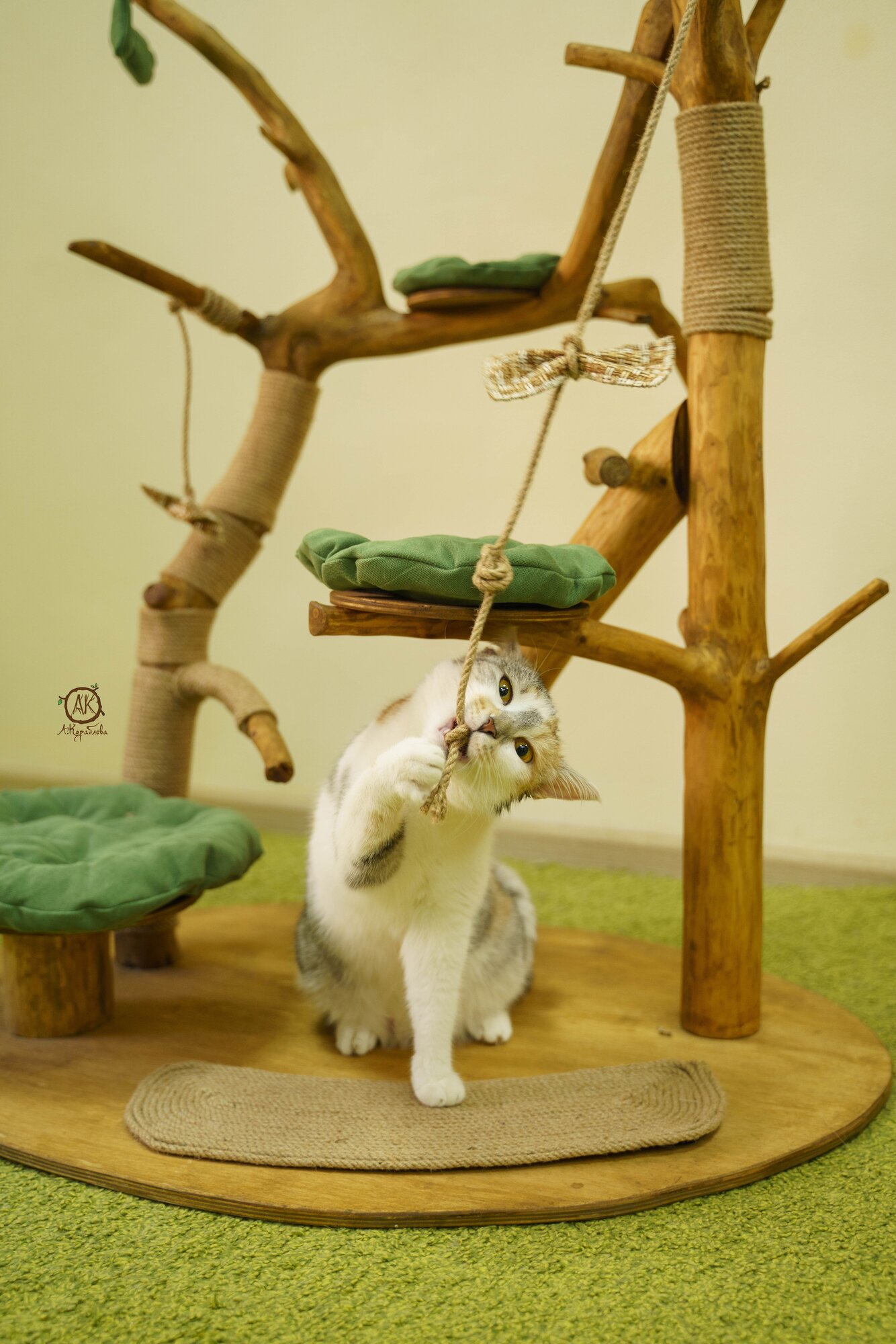 Игровой комплекс для кошек "Сказочный дуб" высота 130 см - фотография № 16