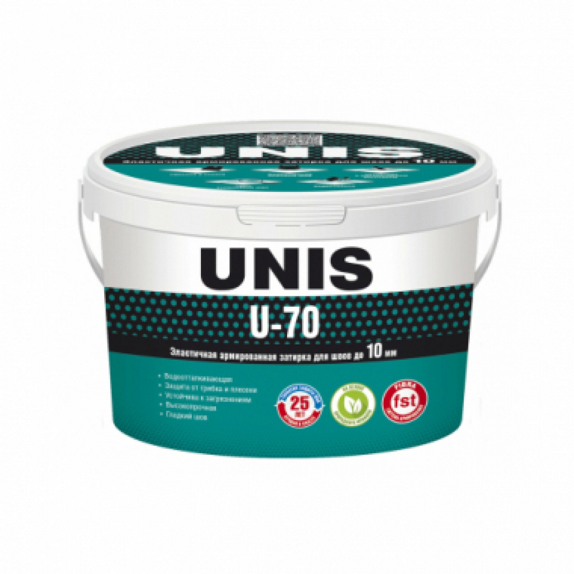 Затирка для плитки эластичная UNIS U-70 2 кг какао С06/ Цементная армированная, с защитой от грибка и плесени - фотография № 1