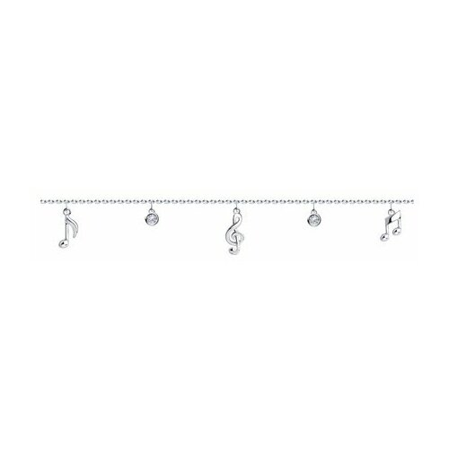 Браслет Diamant online, серебро, 925 проба, фианит, длина 18 см. браслет с подвесом два кольца серебряный 40675543 2 17