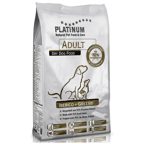 Сухой корм для собак Platinum Adult IbericoGreens иберийская свинина с зеленью 5кг 7300₽
