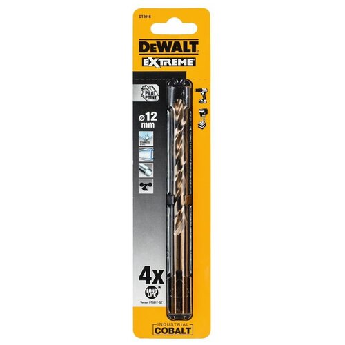 Сверло по металлу DeWalt COBALT Ф 12 DT4916 (блистер)