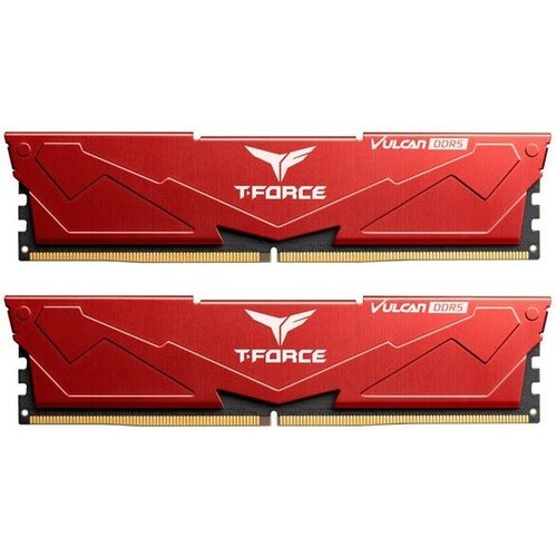 Модуль памяти 32GB 2x16GB TEAMGROUP T-Force Vulcan DDR5 5600MHz CL32 32-36-36-76 12V FLRD532G5600HC32DC01 Red 1727400₽