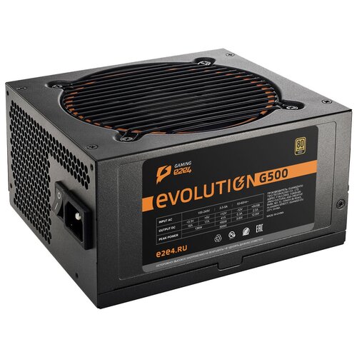 Блок питания 500 Вт ATX e2e4 Gaming Evolution G500, 120 мм, 80 Plus Gold