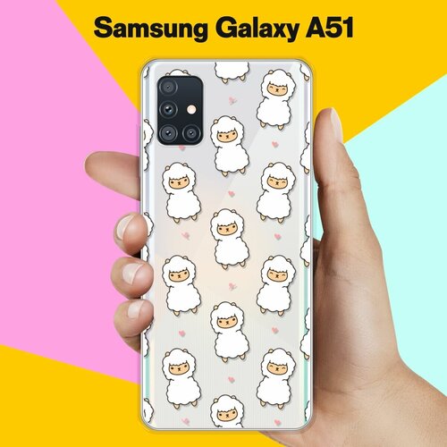Силиконовый чехол Узор из лам на Samsung Galaxy A51 силиконовый чехол узор из цветов на samsung galaxy a51