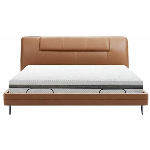 Умная двуспальная кровать Xiaomi 8H Feel Leather Smart Electric Bed 1.8m Orange (умное основание DT5 и латексный матрас RM)