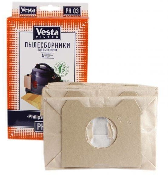 Пылесборники (VESTA FILTER PH 03 бумажные (4 шт. + фильтр))