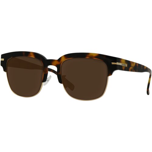 фото Солнцезащитные очки les hommes, клабмастеры, оправа: пластик, для женщин, коричневый