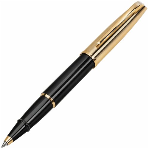 Ручка-роллер AURORA Style Black Resin Barrel Gold Plated Cap (AU E78)