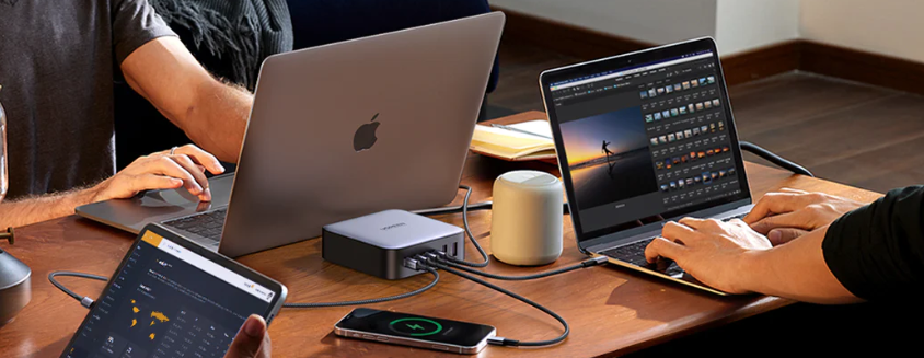 Зарядное устройство сетевое UGREEN 40914_ 2*USB Type-A, 4*USB Type-C, 200W, цвет: черный - фото №9
