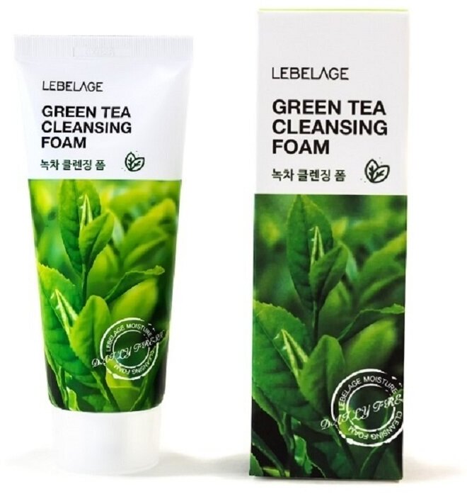 Пенка для умывания с зеленым чаем Lebelage Green Tea Cleansing Foam 100ml - фотография № 11