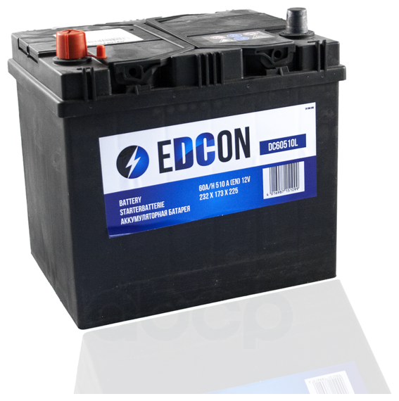 Dc60510l_аккумуляторная Батарея! 60Ah 510A + Слева 232Х173х225 B00 EDCON арт. DC60510L