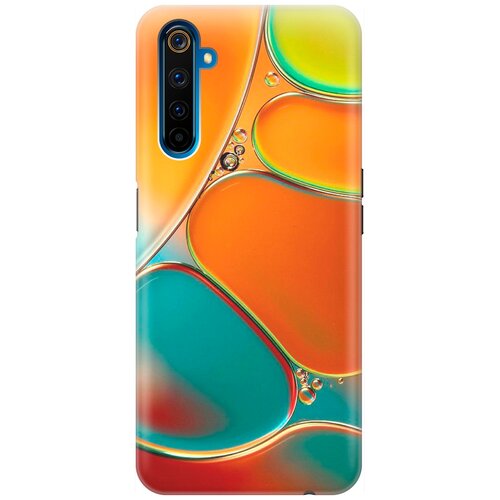 фото Ультратонкий силиконовый чехол-накладка для realme 6 pro с принтом "разноцветные пузырьки" gosso