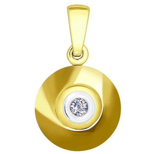 фото Sokolov подвеска из желтого золота с бриллиантом и керамикой 6035041