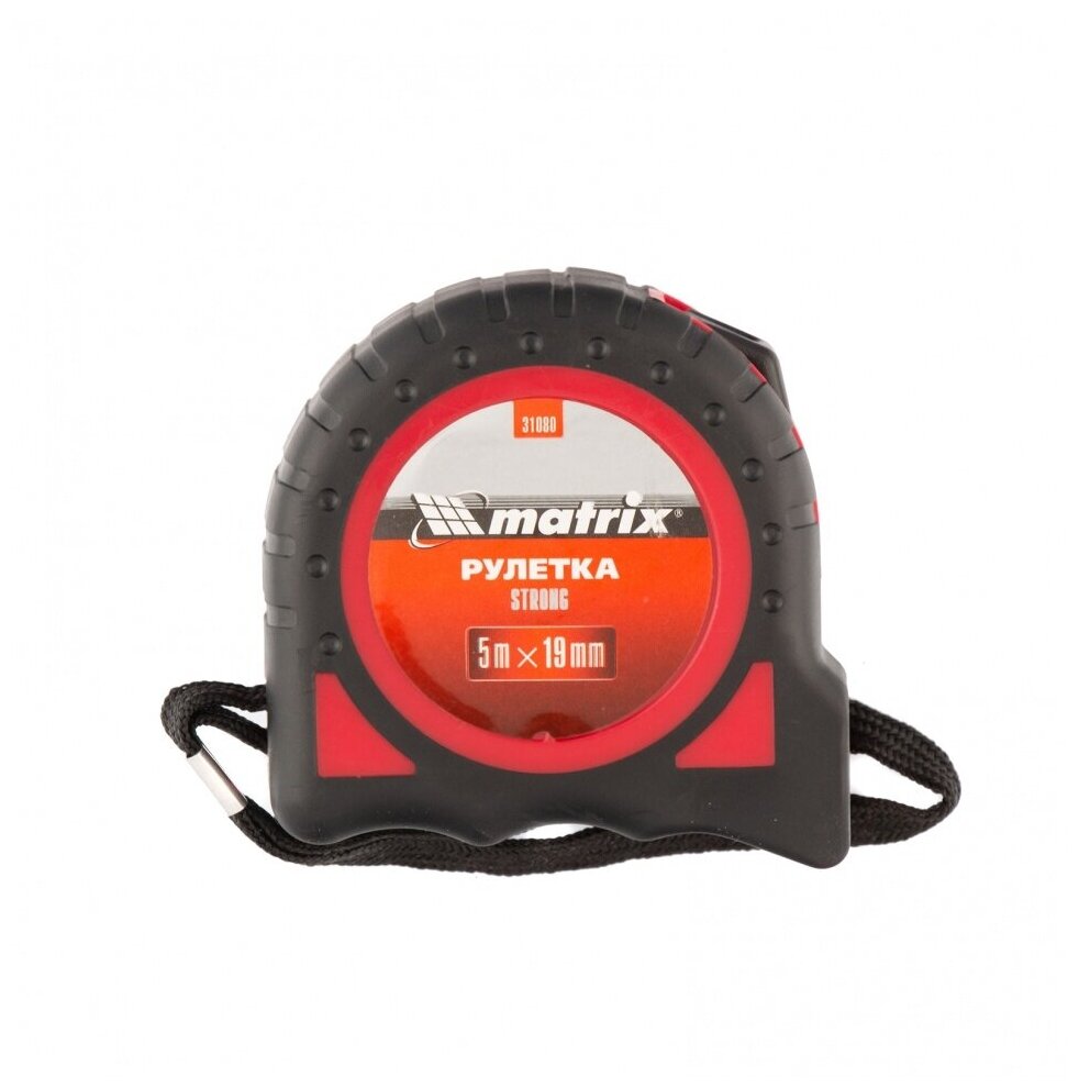 Рулетка Matrix Strong 5 м х 19 мм обрезиненный корпус 31080