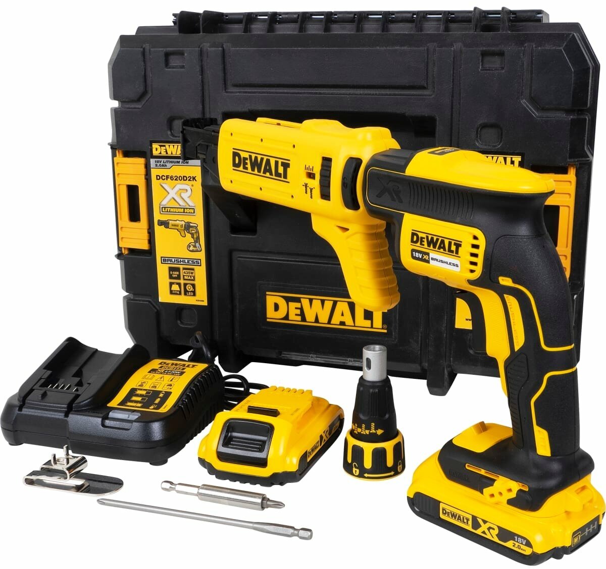 Шуруповерт аккумуляторный бесщёточный ленточный DeWalt DCF620D2K (с автоматической подачей саморезов) - фото №17