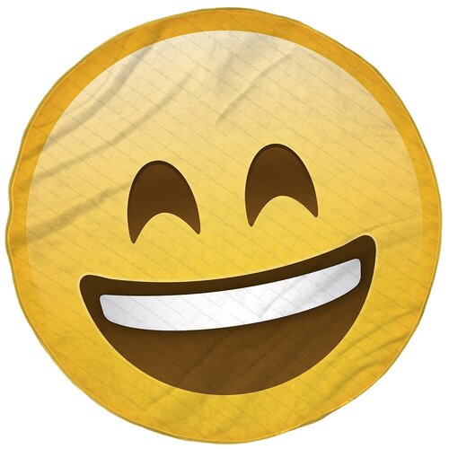 фото Коврик пляжный sfer.tex смайлик emoji 145 см круг