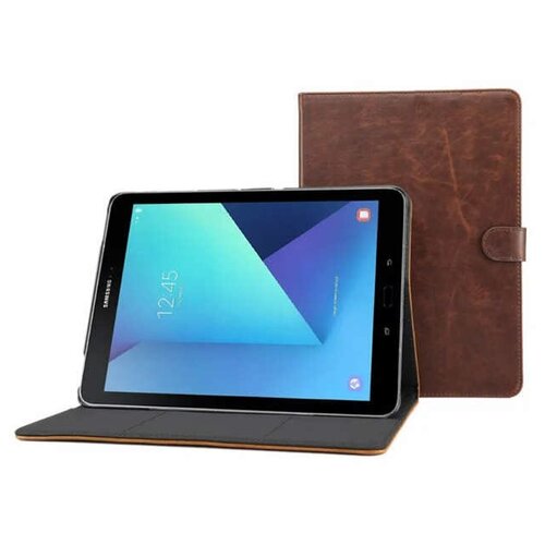 фото Чехол-книжка mypads для samsung galaxy tab s3 9.7 sm-t820/t825 с визитницей из качественной импортной кожи ретро коричневый