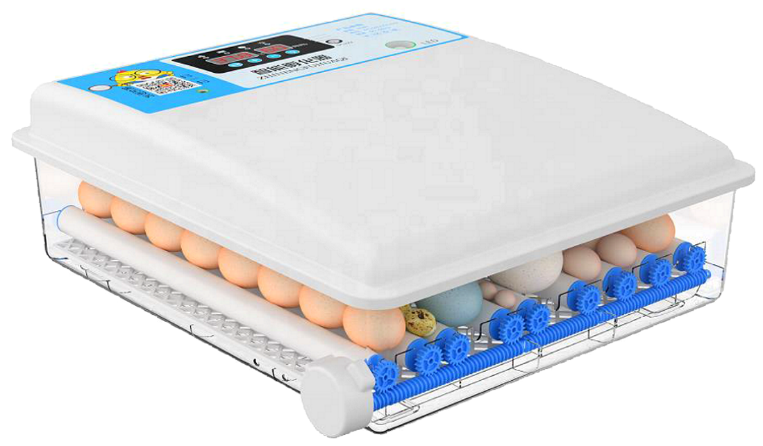 Инкубатор для 64 яиц автоматический IW-64, 220/12 Вольт(вентилятор, овоскоп, гигрометр, работа от аккумулятора)