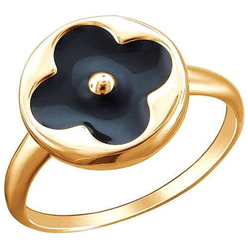 фото Эстет золотое кольцо, эмаль 01к0112847э, размер 16.5