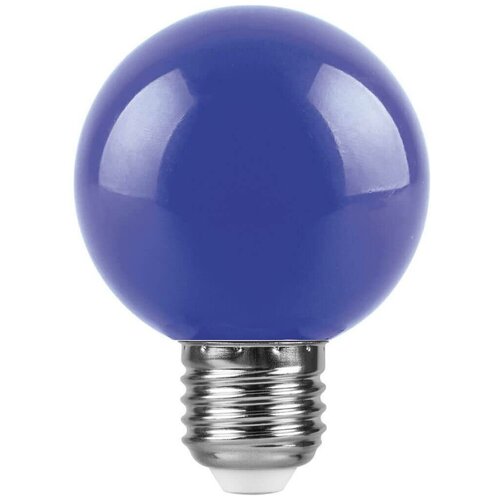фото Feron лампа светодиодная feron e27 3w синий шар матовая lb-37125906