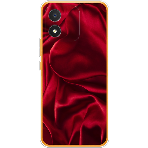 Силиконовый чехол на Honor X5 / Хонор X5 Текстура красный шелк силиконовый чехол на honor 60 хонор 60 текстура красный шелк