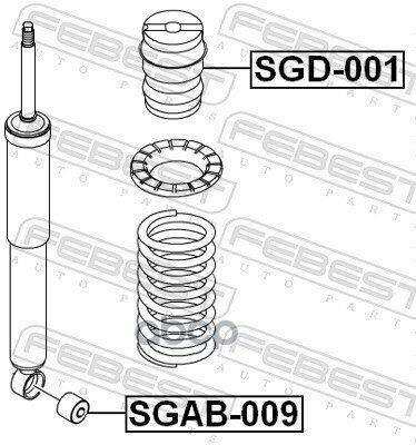 Отбойник Амортизатора Задний Ssanyong Kyron 05-15, Actyon 01-09 Sgd-001 Febest арт. SGD-001