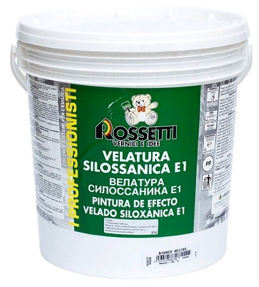 Rossetti Velatura Silossanica E1 Декоративная акрил-силоксановая пленка на водной основе (матовый, 1 л)