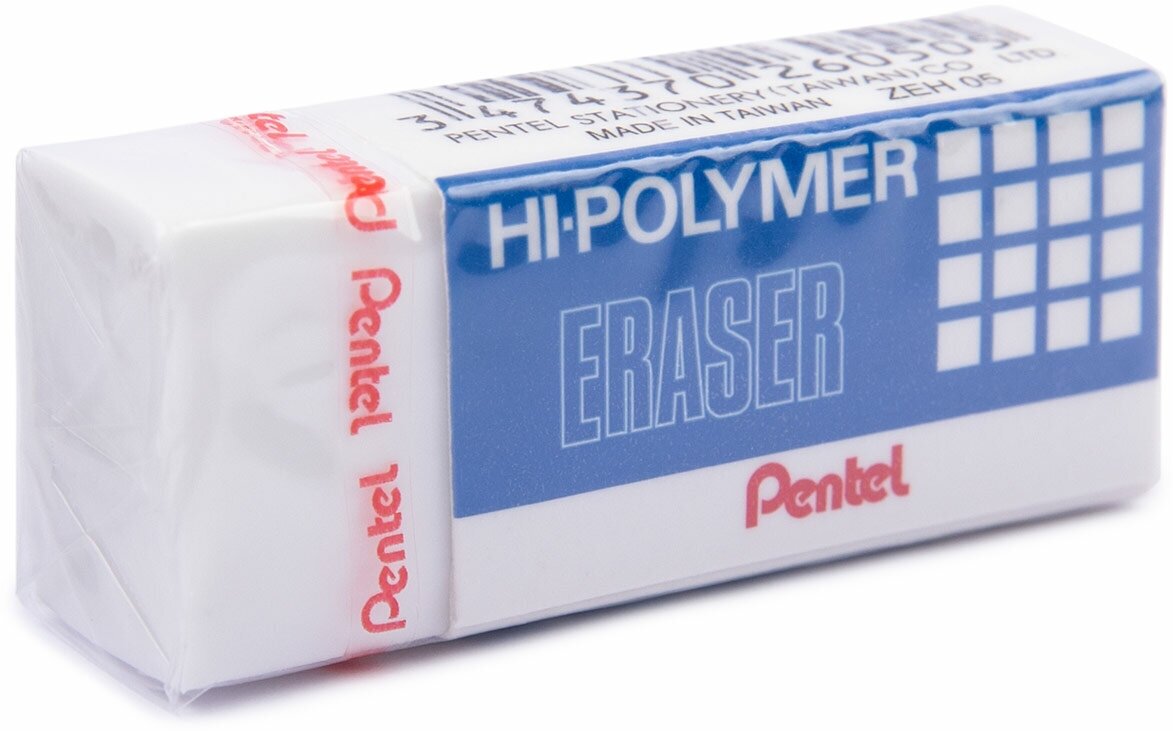 Pentel Ластик «Hi-Polymer Eraser» 43х17х11.5 мм 48 шт. ZEH05