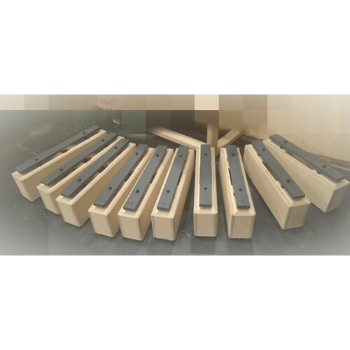 SCBA-Set10 Чайм-бары альт (Разборный металлофон с резон-ми пластинами),8 нот+2 полутона, Sinkopa пластины для ксилофона альт sinkopa sax1fb