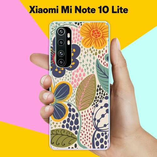 Силиконовый чехол на Xiaomi Mi Note 10 Lite Цветы / для Сяоми Ми Ноут 10 Лайт силиконовый чехол на xiaomi mi note 10 lite гора для сяоми ми ноут 10 лайт