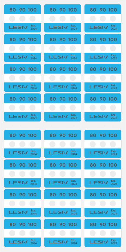 Термоиндикатор Lesiv L-Mark 3T - 80-90-100°C, цвет - синий 24 шт.