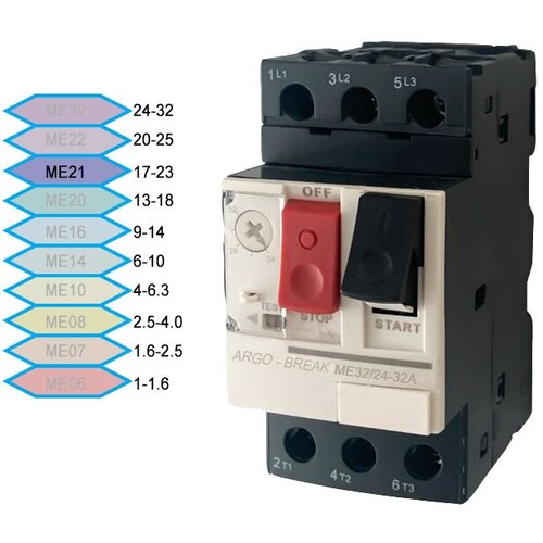 Автоматический выключатель защиты двигателя GV2ME21 [17-23]