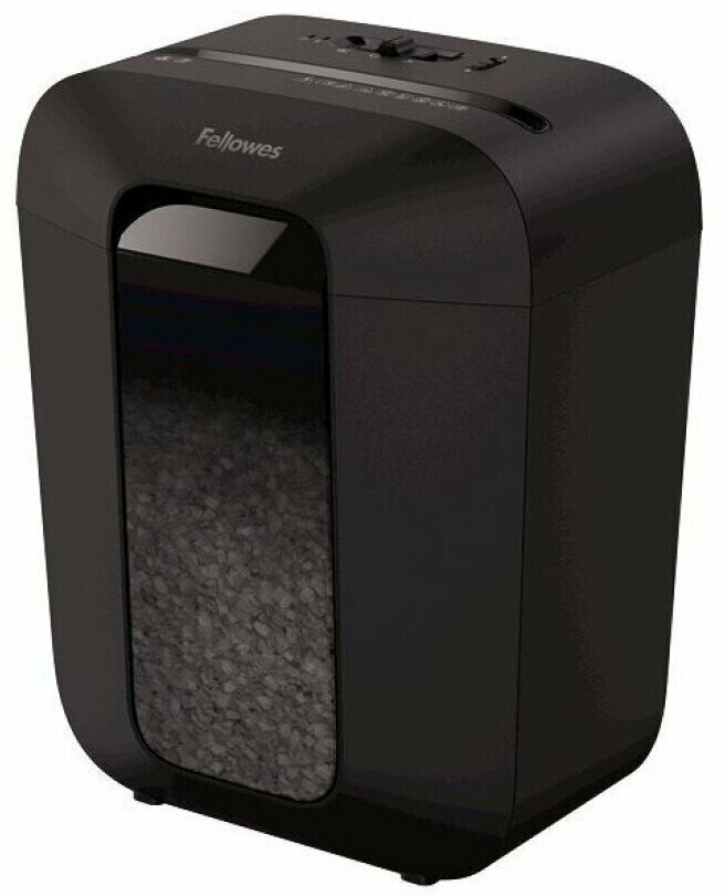 Fellowes Шредер Fellowes PowerShred LX41 черный (секр. P-4)/перекрестный/8лист./17лтр./скрепки/скобы/пл. карты